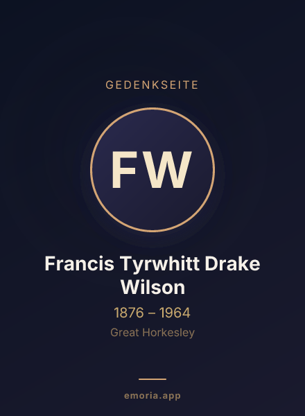 Gedenkportrait von Francis Tyrwhitt Drake Wilson
