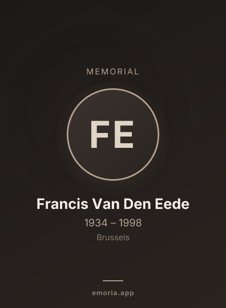 Memorial portrait of Francis Van Den Eede