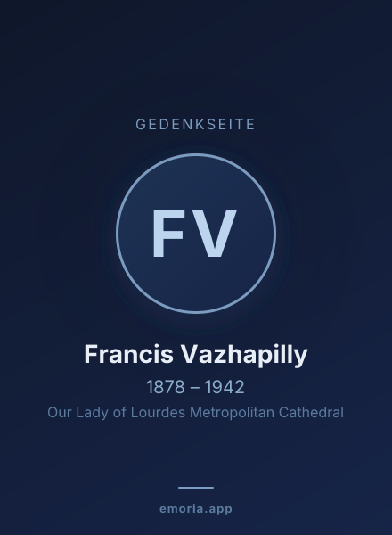 Gedenkportrait von Francis Vazhapilly