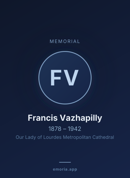 Memorial portrait of Francis Vazhapilly