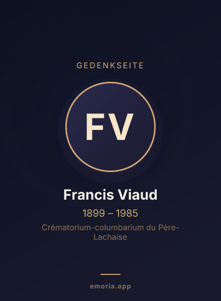 Gedenkportrait von Francis Viaud