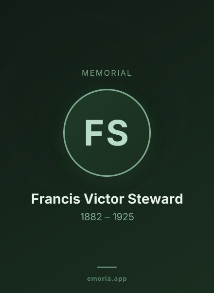 Memorial portrait of Francis Victor Steward
