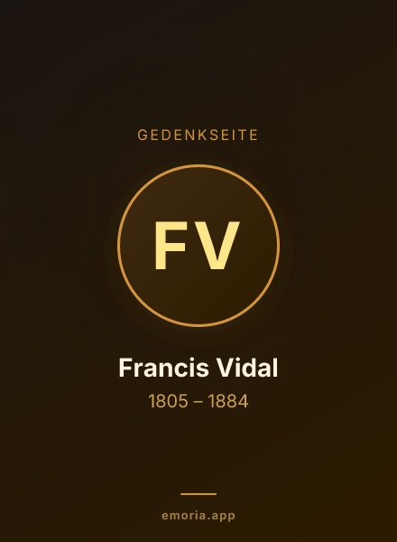 Gedenkportrait von Francis Vidal