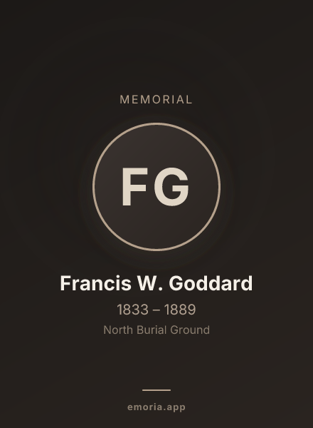 Memorial portrait of Francis W. Goddard
