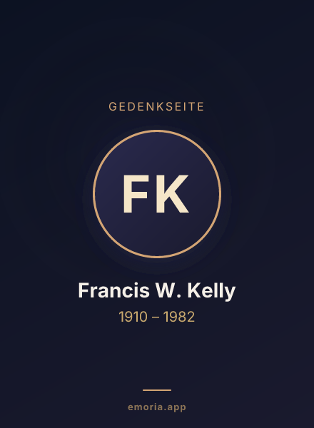 Gedenkportrait von Francis W. Kelly