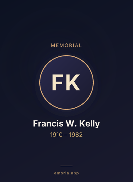 Memorial portrait of Francis W. Kelly