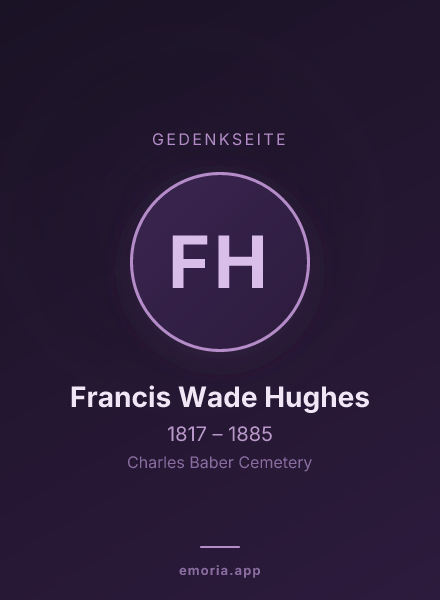 Gedenkportrait von Francis Wade Hughes