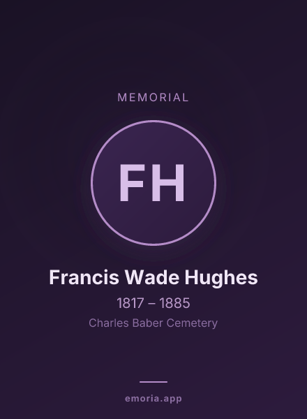 Memorial portrait of Francis Wade Hughes
