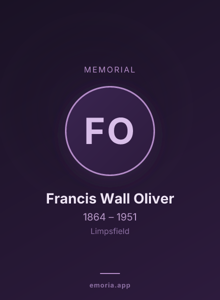 Memorial portrait of Francis Wall Oliver