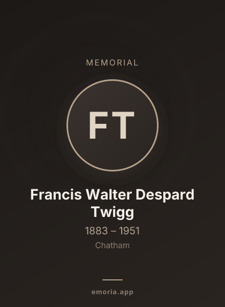 Memorial portrait of Francis Walter Despard Twigg