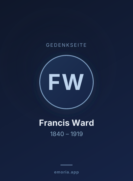 Gedenkportrait von Francis Ward