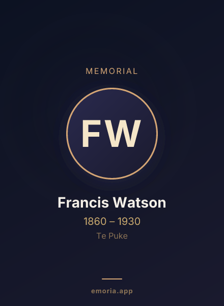 Memorial portrait of Francis Watson