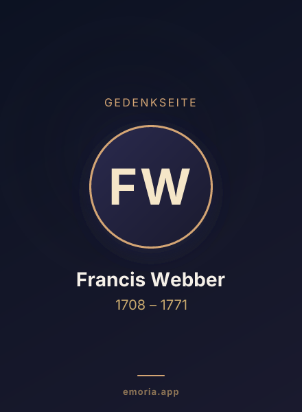 Gedenkportrait von Francis Webber