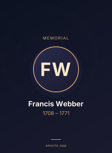 Memorial portrait of Francis Webber