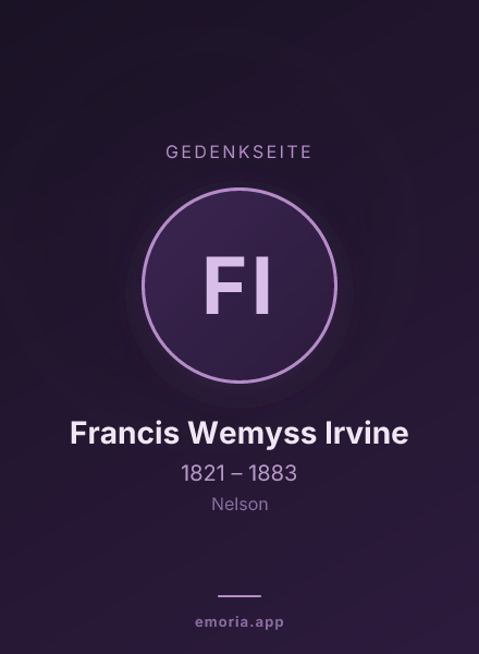 Gedenkportrait von Francis Wemyss Irvine