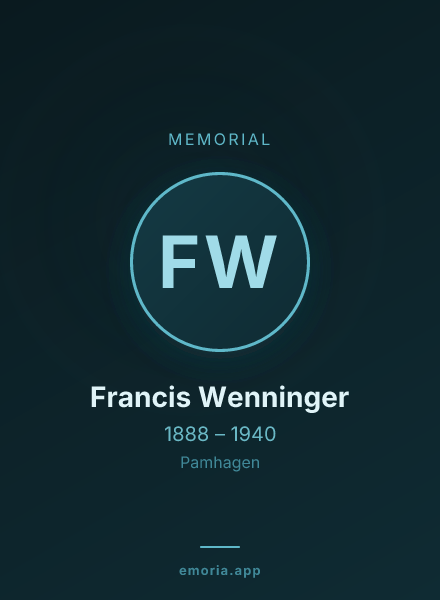 Memorial portrait of Francis Wenninger