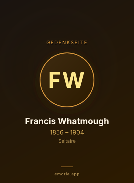 Gedenkportrait von Francis Whatmough