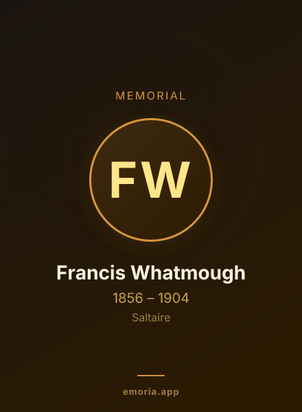 Memorial portrait of Francis Whatmough