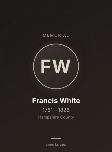 Memorial portrait of Francis White