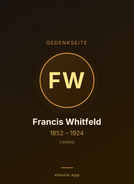 Gedenkportrait von Francis Whitfeld
