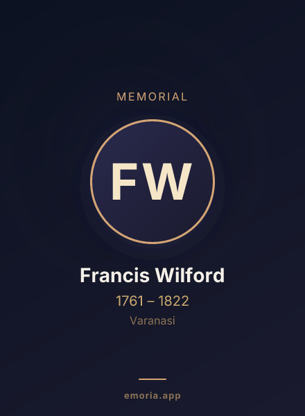 Memorial portrait of Francis Wilford