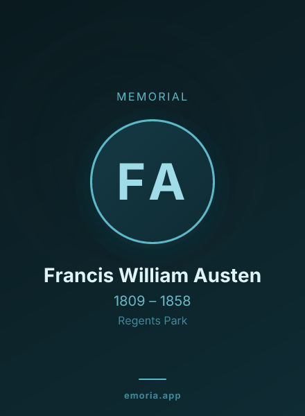 Memorial portrait of Francis William Austen