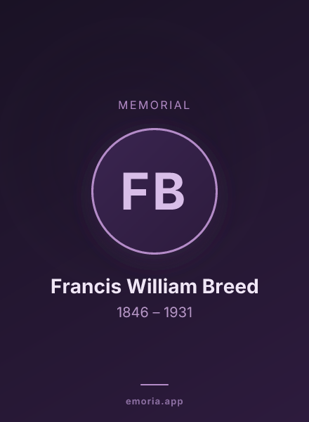 Memorial portrait of Francis William Breed