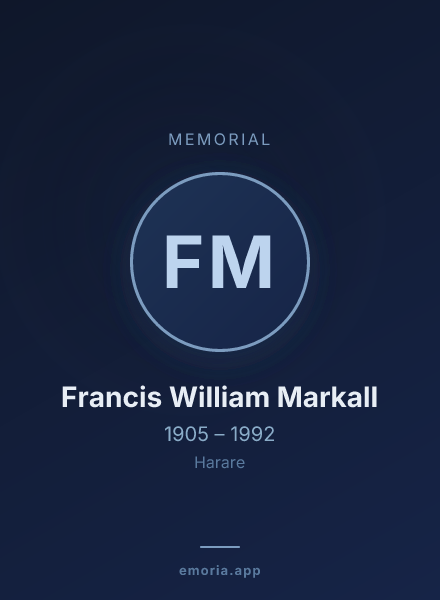 Memorial portrait of Francis William Markall
