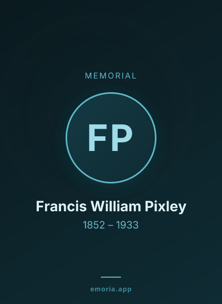 Memorial portrait of Francis William Pixley