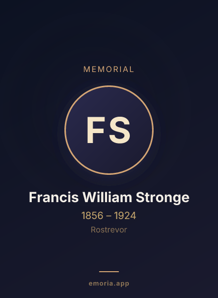 Memorial portrait of Francis William Stronge