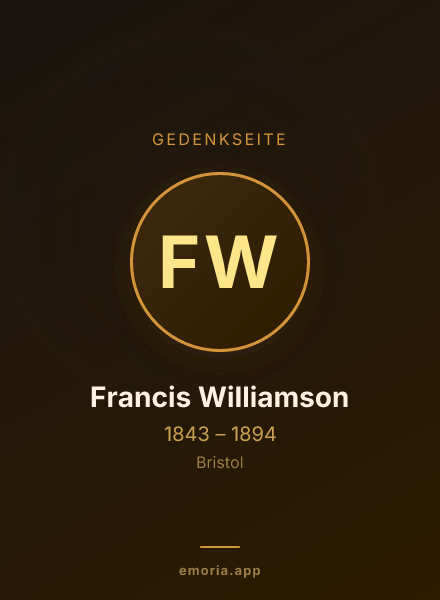 Gedenkportrait von Francis Williamson