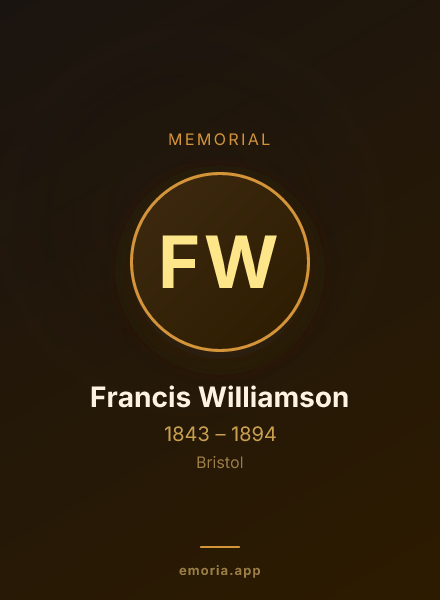 Memorial portrait of Francis Williamson