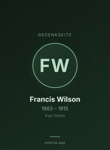 Gedenkportrait von Francis Wilson