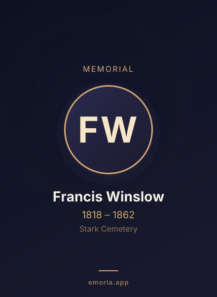 Memorial portrait of Francis Winslow