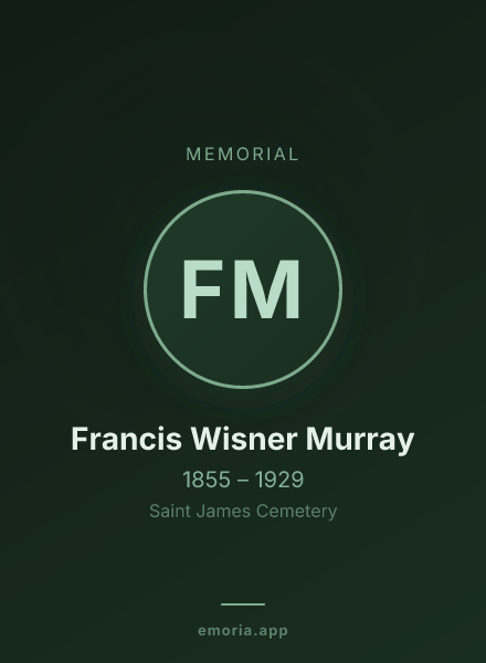 Memorial portrait of Francis Wisner Murray