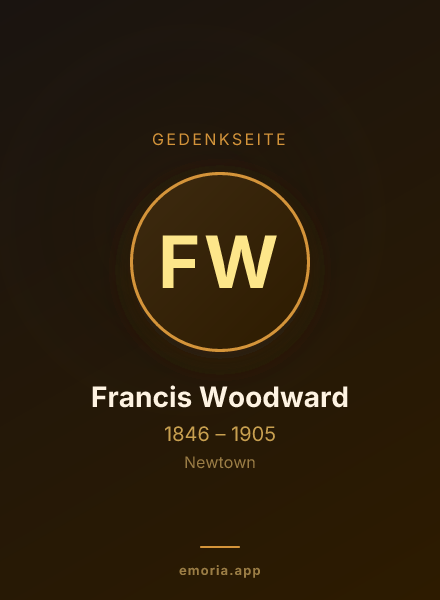 Gedenkportrait von Francis Woodward