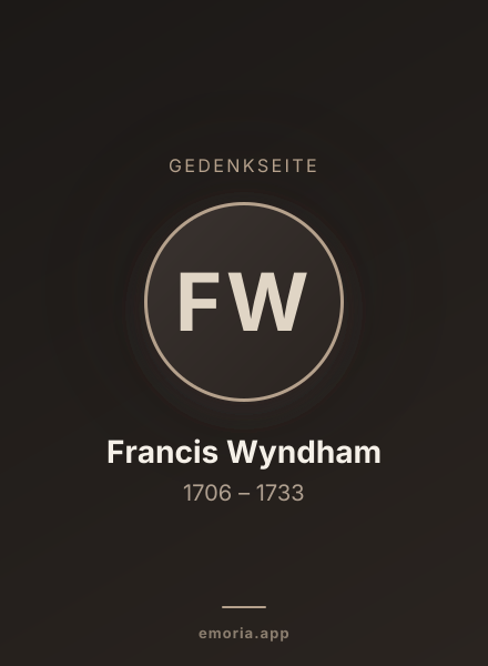 Gedenkportrait von Francis Wyndham