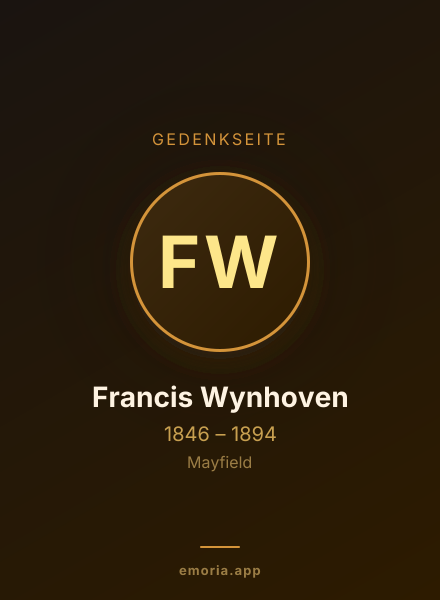 Gedenkportrait von Francis Wynhoven