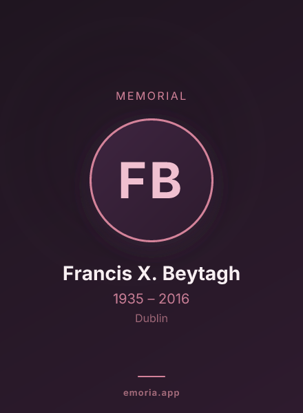 Memorial portrait of Francis X. Beytagh