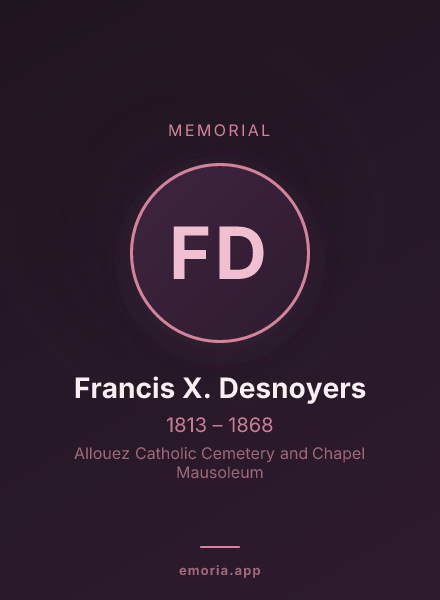 Memorial portrait of Francis X. Desnoyers