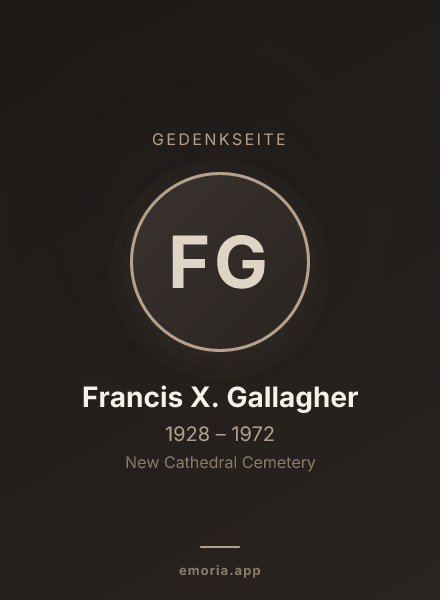 Gedenkportrait von Francis X. Gallagher