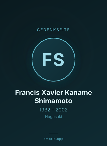 Gedenkportrait von Francis Xavier Kaname Shimamoto
