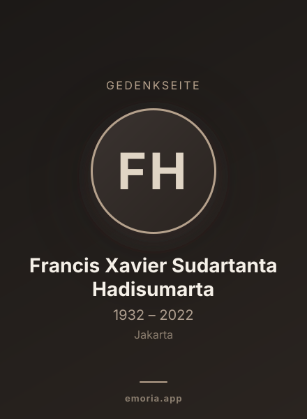 Gedenkportrait von Francis Xavier Sudartanta Hadisumarta