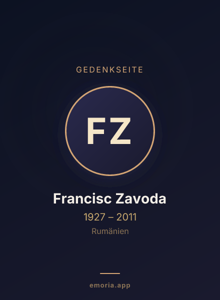 Gedenkportrait von Francisc Zavoda