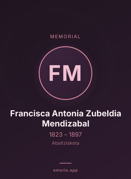Memorial portrait of Francisca Antonia Zubeldia Mendizabal