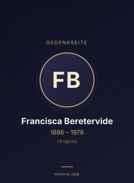 Gedenkportrait von Francisca Beretervide