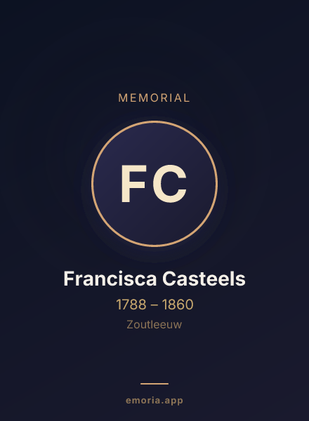 Memorial portrait of Francisca Casteels