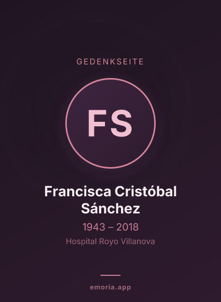 Gedenkportrait von Francisca Cristóbal Sánchez