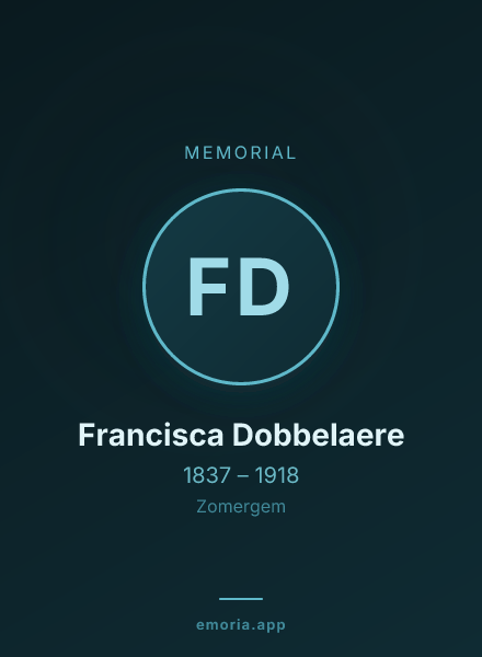 Memorial portrait of Francisca Dobbelaere
