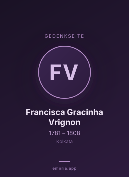 Gedenkportrait von Francisca Gracinha Vrignon